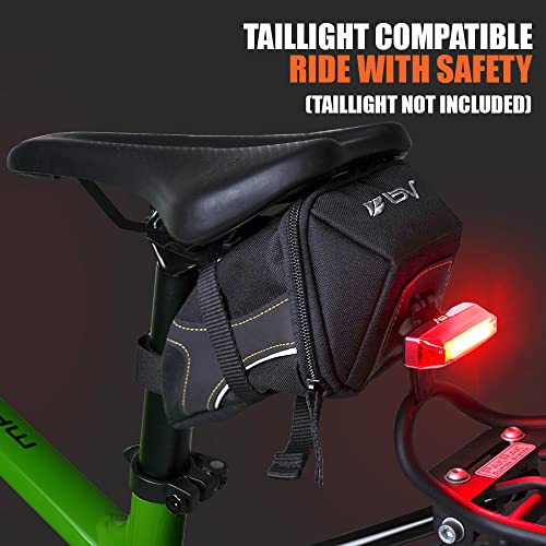 BV Bicycle Y-Series Strap-On Bike Saddle Bag/Bicycle Seat Pack Bag, Cycling Wedge with Multi-Size Options (Medium) - Image 3