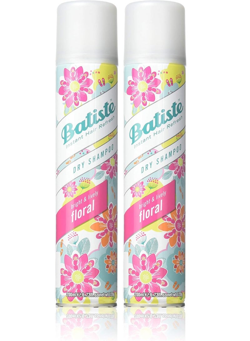 باتيستي قطعتين من شامبو جاف برائحة الزهور المنعشة والمشرقة - 200 مل - Image 1