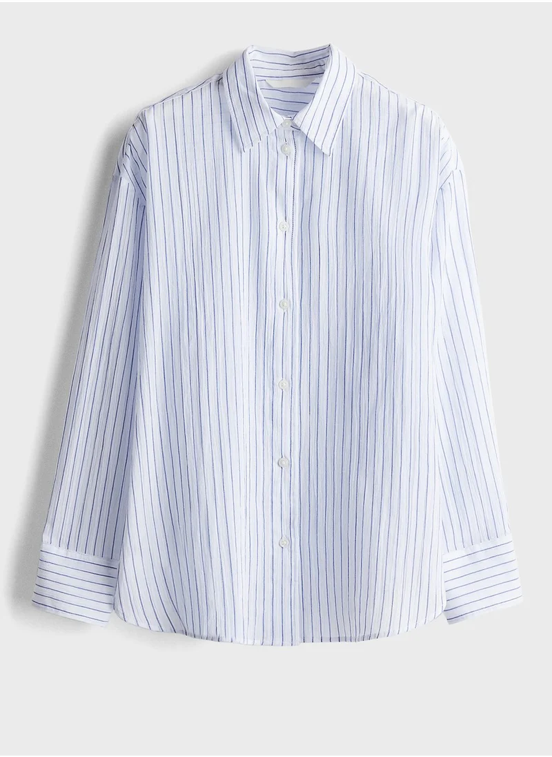 H&M Crinkled Button Down Shirt