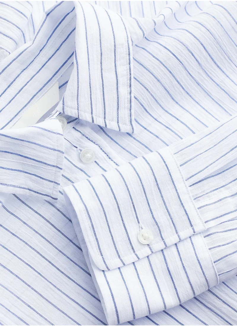 H&M Crinkled Button Down Shirt