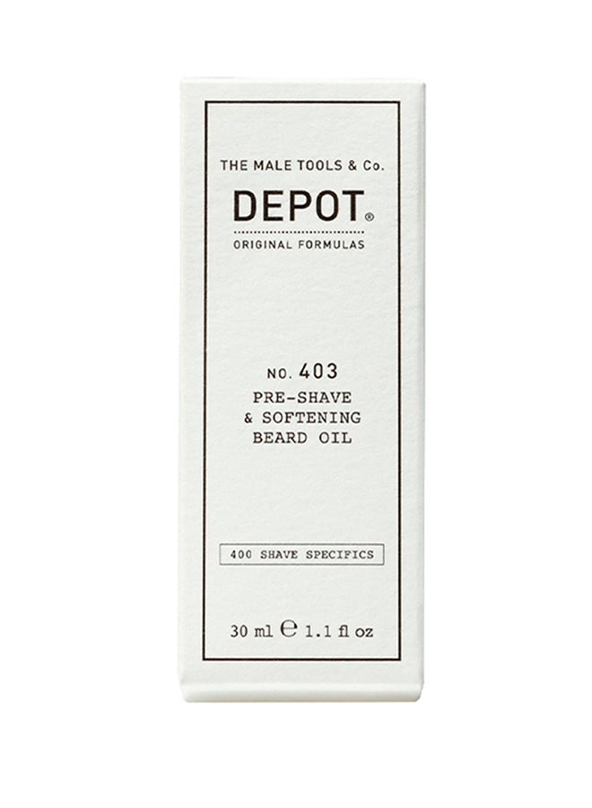 Depot Pre-Shave & Softening Beard Oil in Fresh Black Pepper - Softens Facial Hair for a Smoother Shave, Leaves a Spicy, Masculine Scent (30 ml) - Image 2
