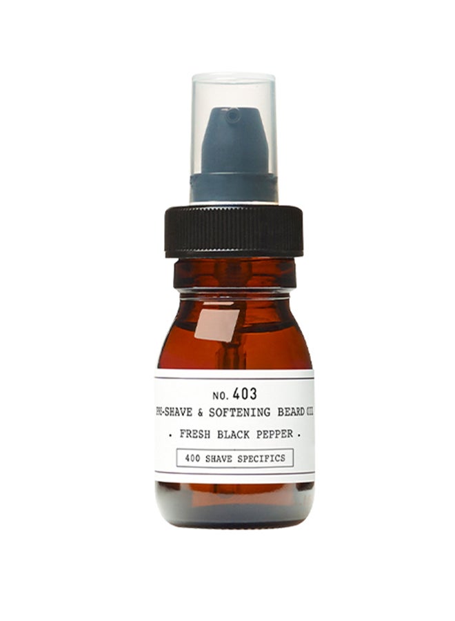 Depot Pre-Shave & Softening Beard Oil in Fresh Black Pepper - Softens Facial Hair for a Smoother Shave, Leaves a Spicy, Masculine Scent (30 ml) - Image 1