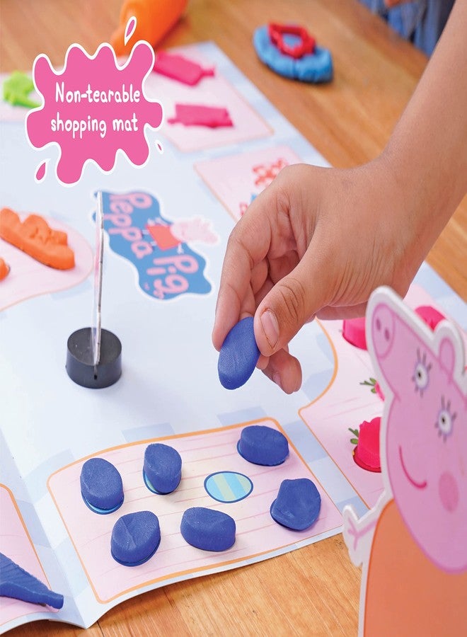 Dough Magic Peppa Pig Shop & Count Activity Set with Moulding Lid & 6 Tubs 50g Each|Roleplay Set|Fun & Learn Math with Soft Dough|Boost Creativity & Imagination|Gift Set Kids 3 Years+|Made in India - Image 5