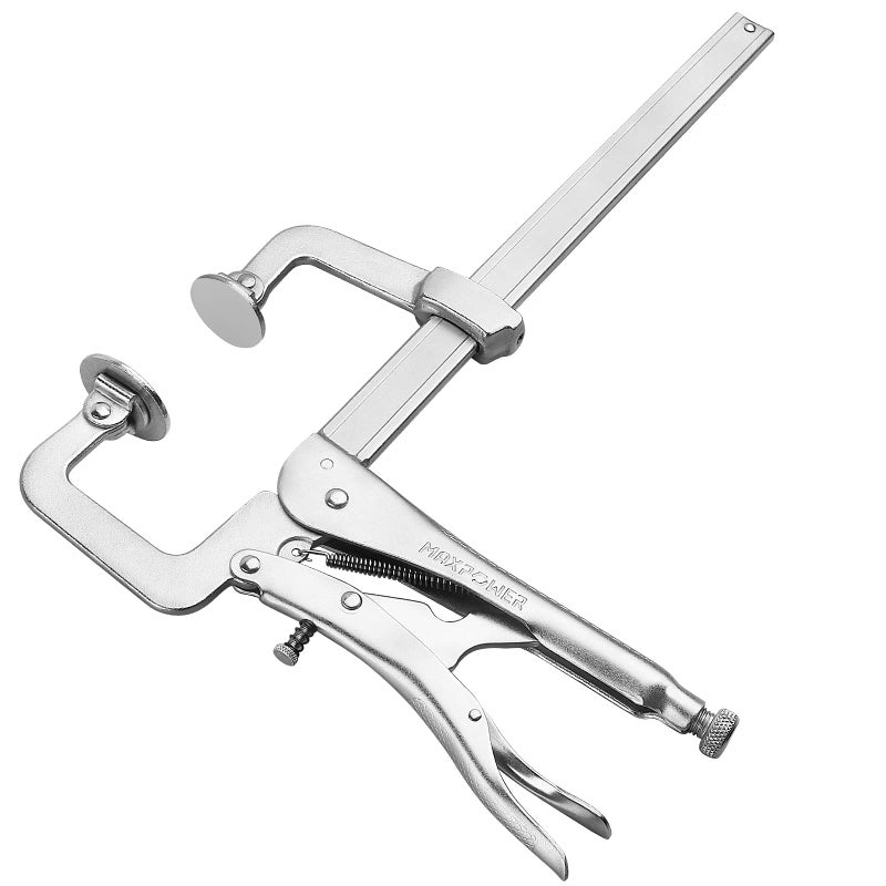 MAXPOWER Sliding Arm Locking C Clamp 12 inch, Max Jaw Opening Capacity 12", Throat Depth 2-1/4" - Image 1