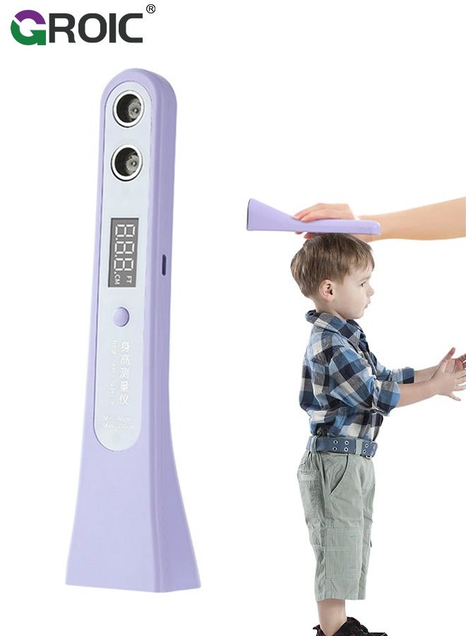 GROIC Portable Ultrasound Body Height Stadiometer - Handheld Cordless Height Measurement Device for Children and Adults with Temperature Display Decor, 30-200cm Measuring Range(Purple) - Image 1