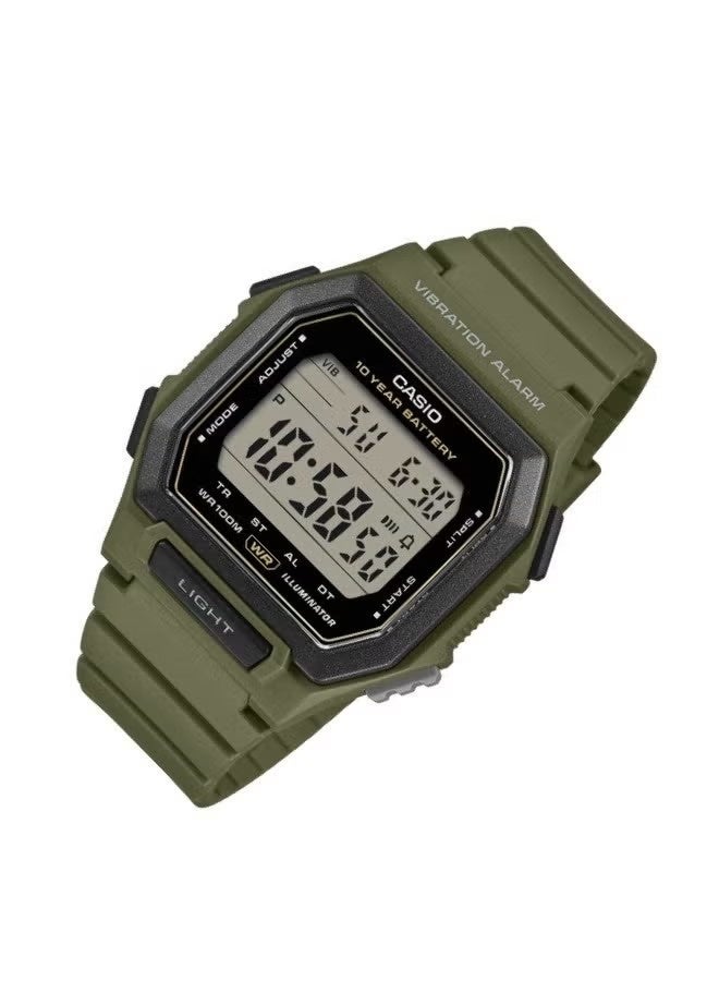 Casio W-738H-3AV Digital Watch, Khaki Green, Vibration Alert 47 × 42.8 × 13.5 mm - Image 2