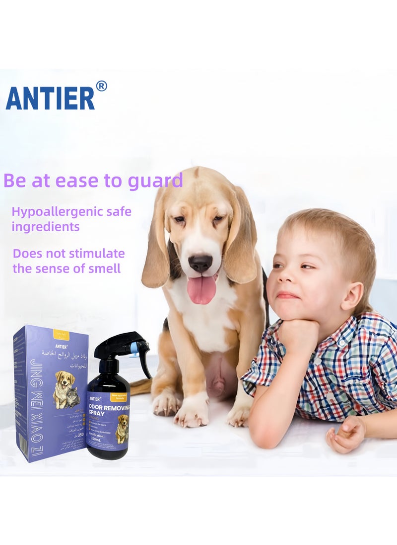 ANTIER ANTIER Pet Cat and Dog Odor Eliminator Spray - Professional odor eliminator, fragrance-free, chemics-free Organic odor eliminator suitable for contact with homes, cars, carpets, faster and safer pets  - Image 3