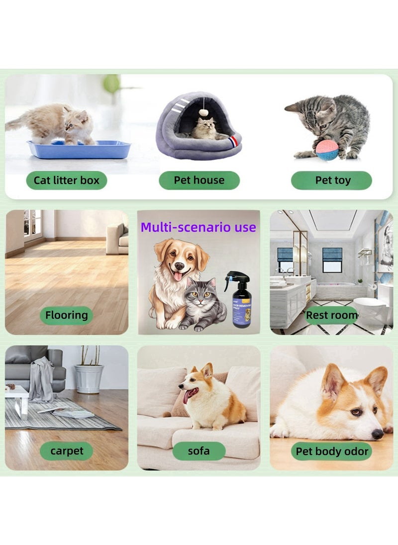 ANTIER ANTIER Pet Cat and Dog Odor Eliminator Spray - Professional odor eliminator, fragrance-free, chemics-free Organic odor eliminator suitable for contact with homes, cars, carpets, faster and safer pets  - Image 5