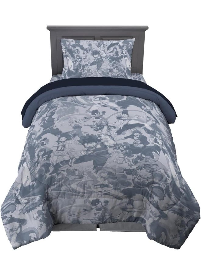 Franco - Franco My Hero Academia Anime Super Soft Comforter and Sheet Set with Sham, 4 Piece Twin Size, (Official Licensed Product) Collectibles - Image 1