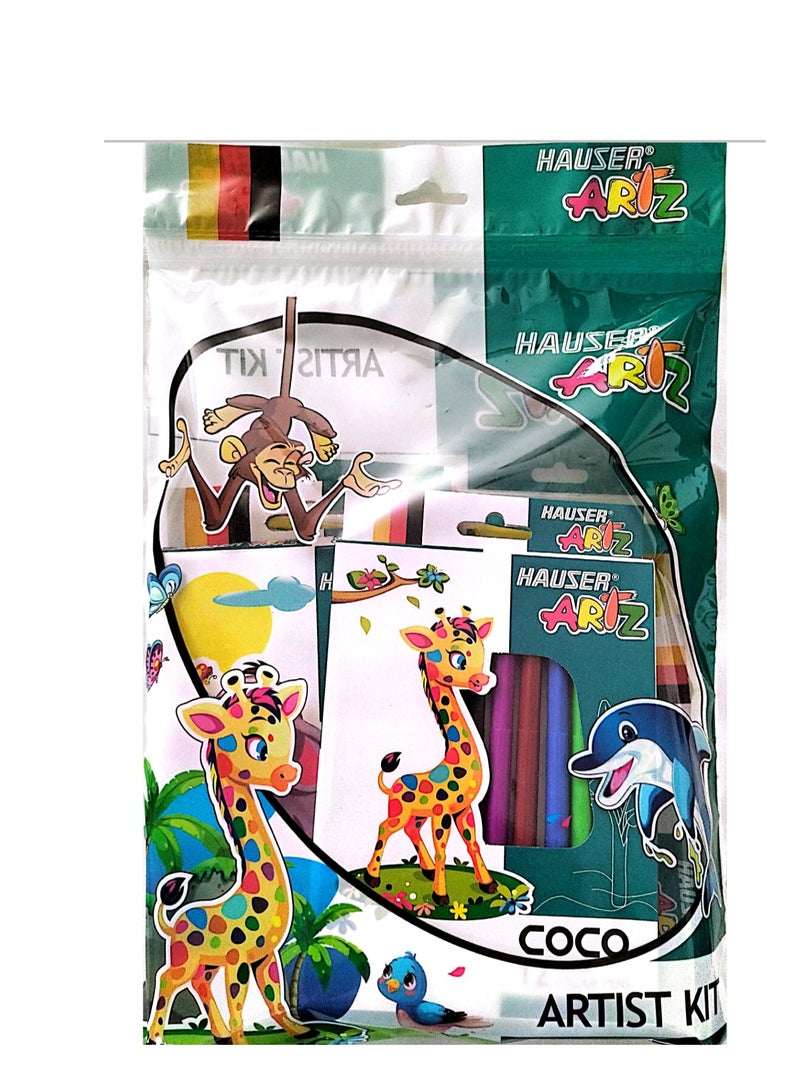 HAUSER Hauser artz bundle of technica pencils, big erasers, sharpners & assorted penitizer mist spray  - Image 1