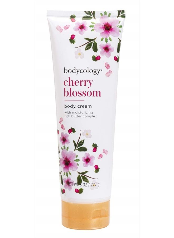 Bodycology كريم مرطب للجسم بزهر الكرز للنساء، 8 أونصة (455004106) - Image 1