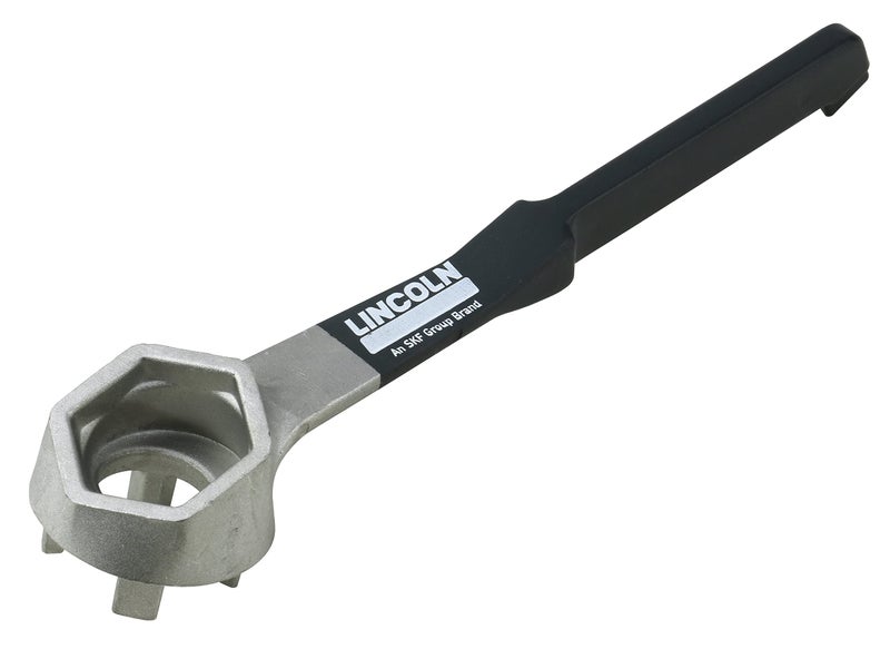 Lincoln 5841 Drum Plug Bung Wrench for 15, 20, 30 and 55 Gallon Barrels, 2" Bungs, 3/4" Vent Plugs, Plastic/Steel Drums, Non-sparking, Non-corrosive Aluminum Construction, Textured Grip - Image 2