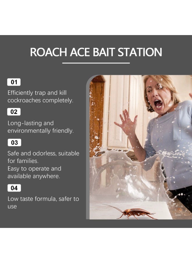 Jakehoe محطة طُعم صائدة الصراصير Roach Ace 16 قطعة – قاتل صراصير قوي وسريع، طويل الأمد، آمن للمنزل والمكتب والفندق - Image 5