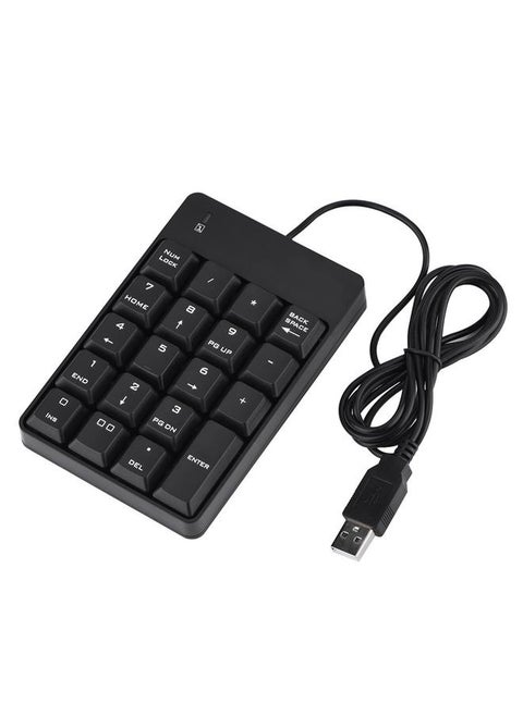 Wired Numeric Keypad 19 Keys Mini Keyboard for Notebook Laptop
