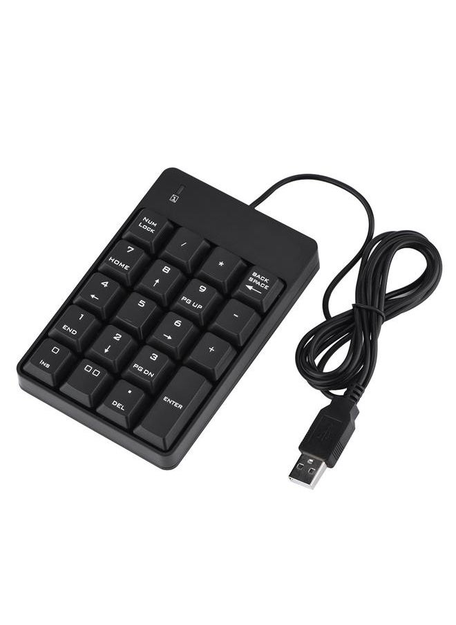 Thoraya Wired Numeric Keypad 19 Keys Mini Keyboard for Notebook Laptop  - Image 1