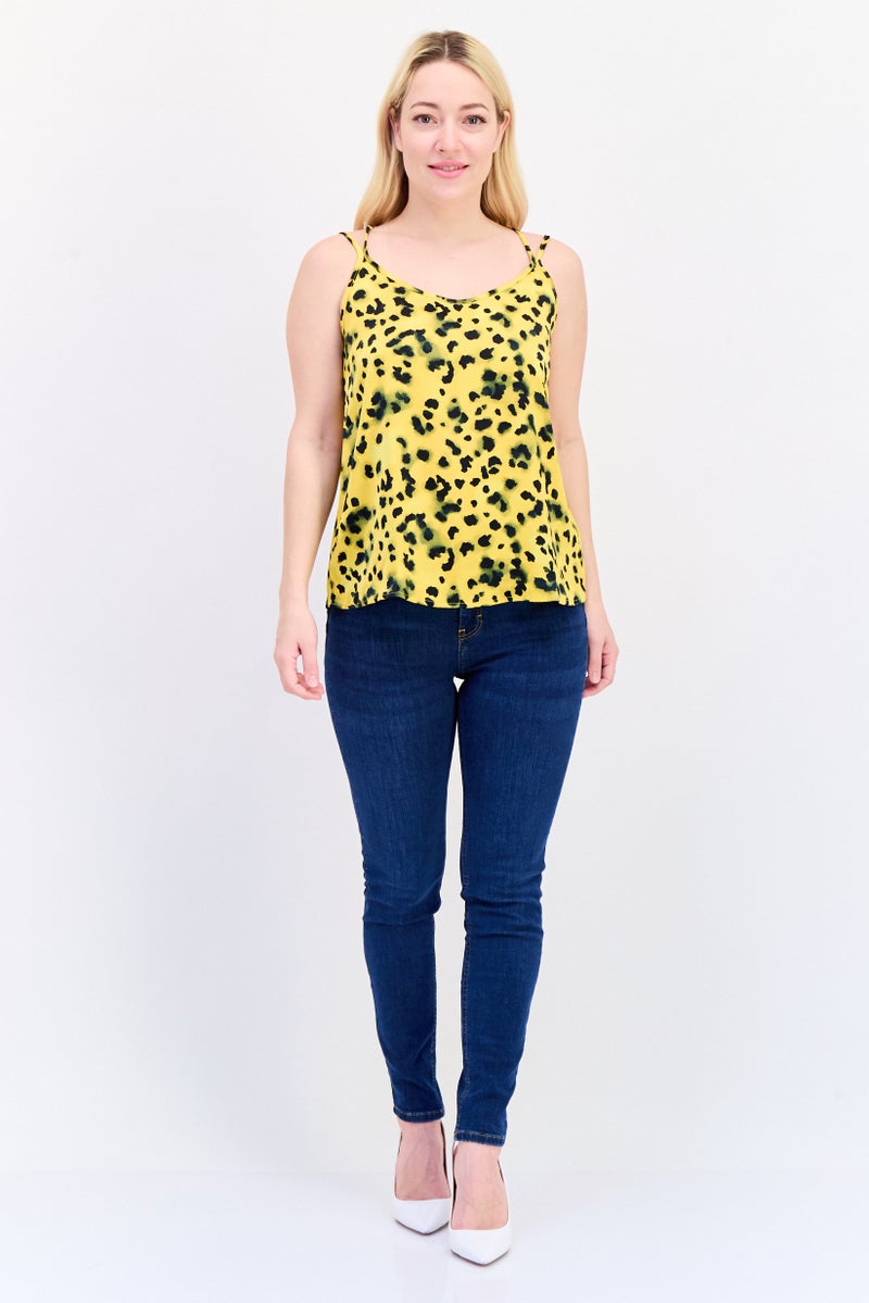 ONLY Women Scoop  Neck Sleeveless Allover Print Tank Top, Multicolor - Image 2