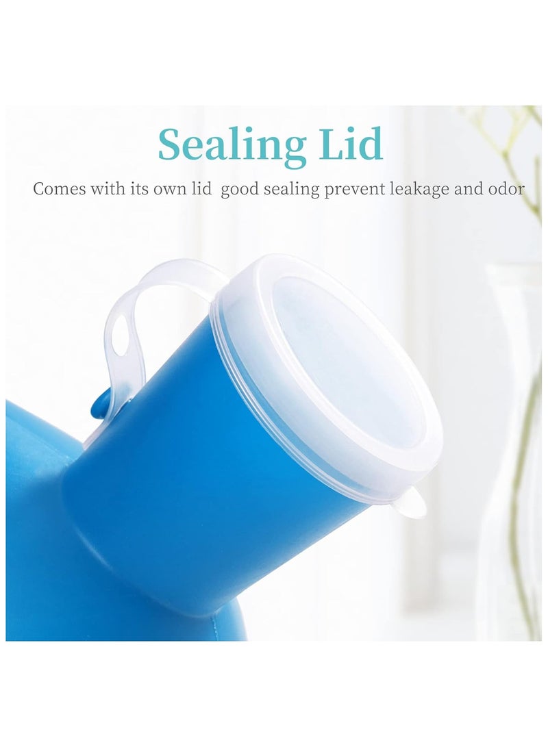 Portable Urinals for Men,Men's Urinal,Male Urine Pee Bottle Spill Proof Reusable Urine Bottles for Men 2000 ML for Hospital Home Camping Travel Bedside Emergency 60" Long Hose with Lid - Image 4