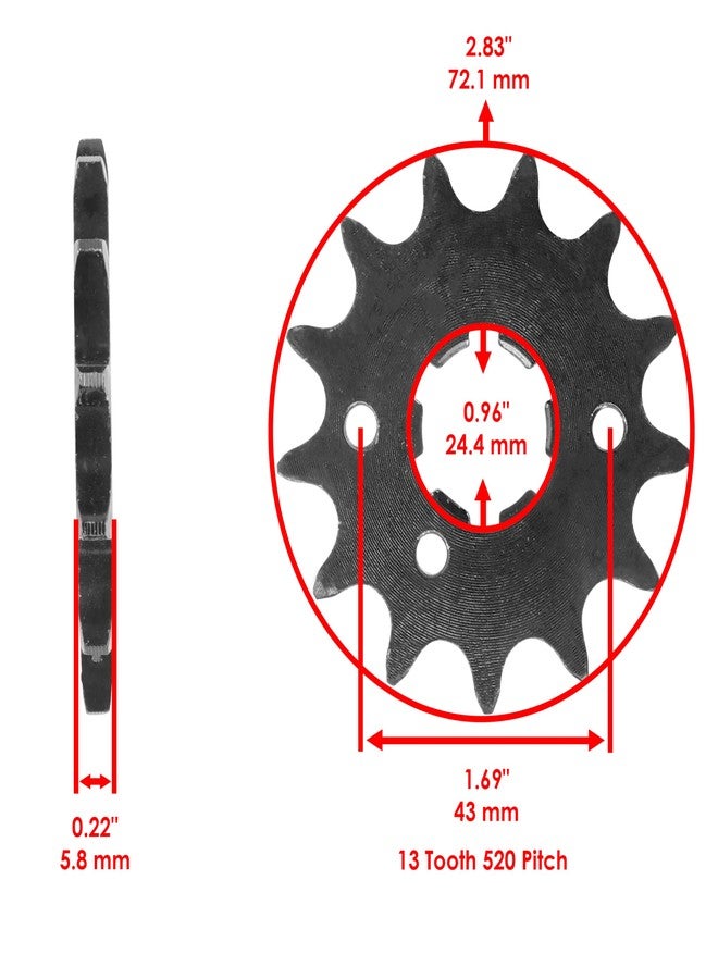 Caltric طقم سلسلة القيادة والتروس متوافق مع Caltric لدراجة Yamaha Warrior 350 YFM350X YFM 350X موديلات 1989-2004 - Image 3