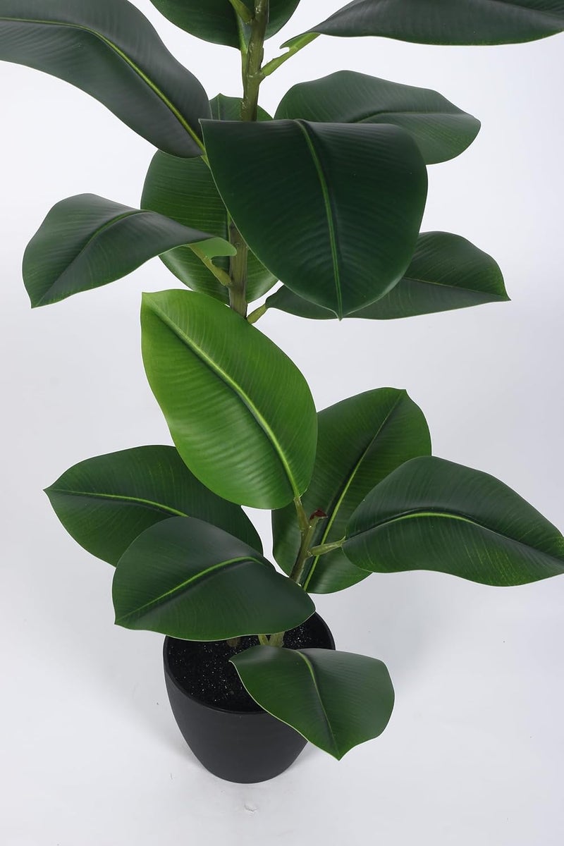 ARICK Decor 29Ft Artificial Rubber Tree Plant with Pot for Indoor HomeOfficePatio Living RoomKitchen Bedroom Balcony Decor Artificial Plant Rubber Plant - Image 4