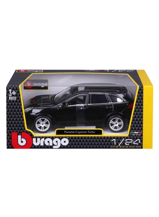 Bburago Porsche Cayenne Turbo Die-cast Car (1:24, Black) - Image 1