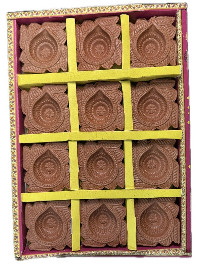 أفادور عبوة AVADOR® من 12 مصباح طينية مصنوعة يدويًا لاحتفالات ديوالي ودوسيرا بوجا (12 قطعة PD31) - Image 1