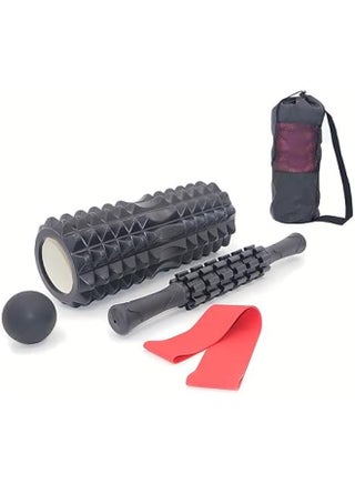 Foam Rollers, 5 in 1 Roller Set Roller with Muscle Roller Stick,Massage Ball, Density Foam Roller for Yoga Pilates,Resistance Band for Muscle Massage,Fitness Exercise for Whole Body (Black) - pzsku/Z1FEA10E3BFA70A703BFBZ/45/_/1729585320/07089702-a606-4d3b-aab0-c717e873b8cd