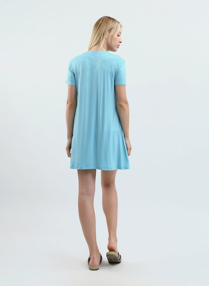 Mesery Sleepshirt Cotton Short Sleeves Printed  - Image 3