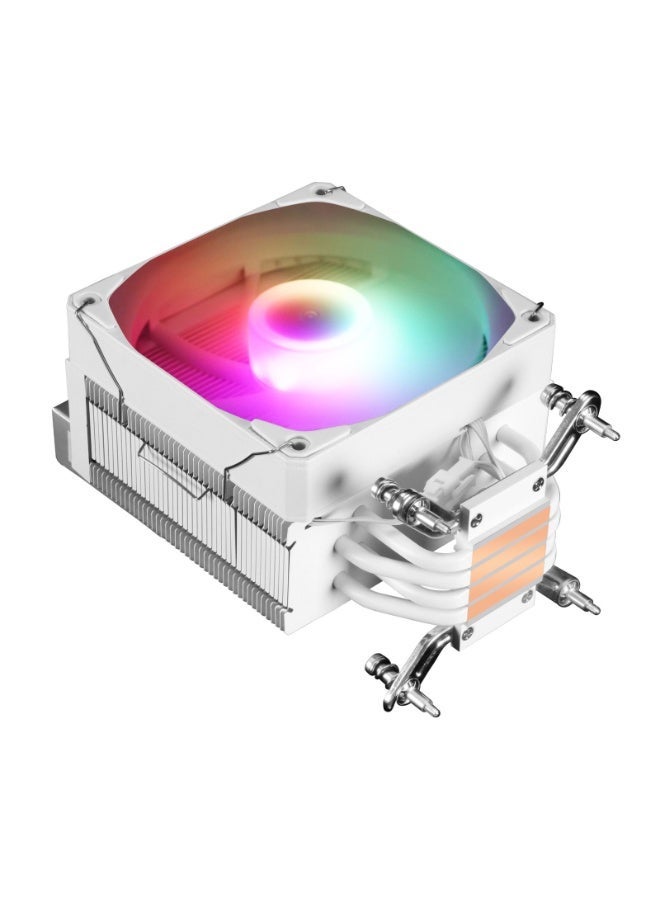 زاندر مبرد هواء رقمي أبيض بتقنية ARGB (أبيض، غطاء علوي بلوحة رقمية، مروحة ARGB PWM مقاس 120 مم، 4 أنابيب حرارية) - Image 2