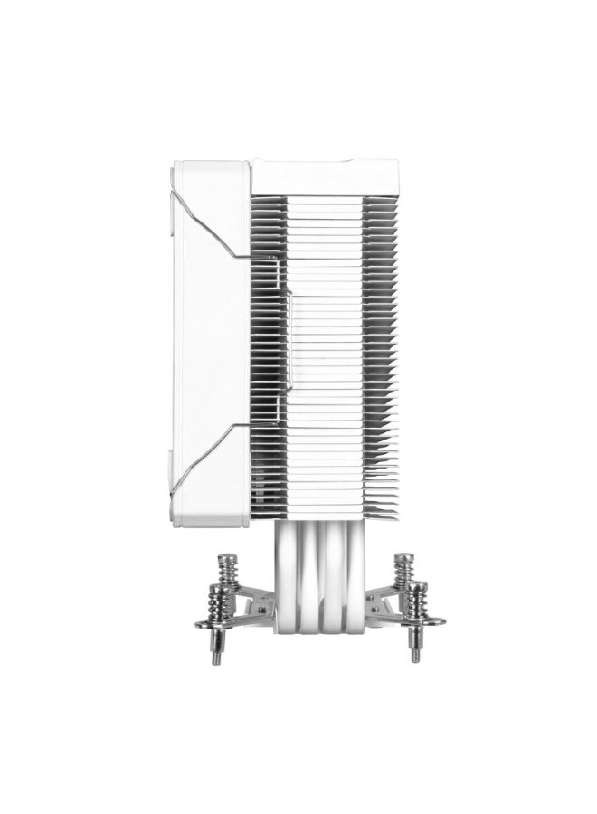 زاندر مبرد هواء رقمي أبيض بتقنية ARGB (أبيض، غطاء علوي بلوحة رقمية، مروحة ARGB PWM مقاس 120 مم، 4 أنابيب حرارية) - Image 4
