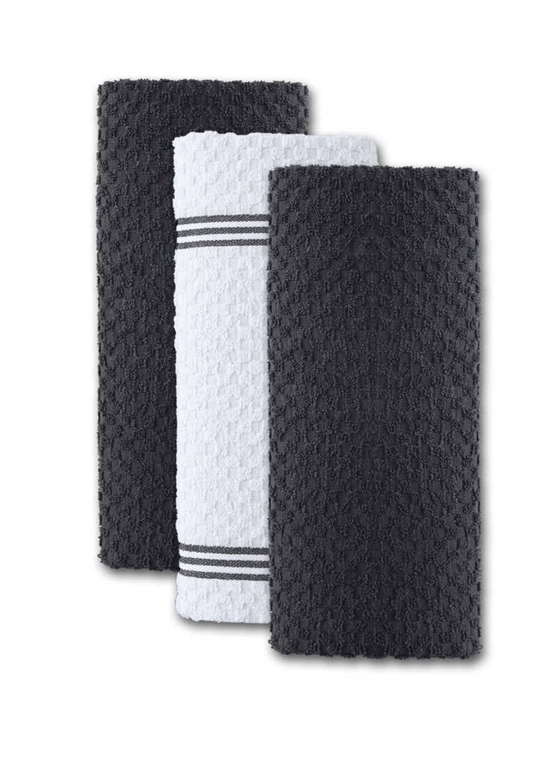 Infinitee Xclusives Premium Kitchen Towels – Pack of 3, 100% Cotton (15 x 25 Inches) 38cm x 64cm Absorbent Dish Towels - 425 GSM Tea Towel, Terry Kitchen Dishcloth Towels- Grey Dish Cloth for Household Cleaning - pzsku/Z1FEA5B6759DA07E4AF9BZ/45/_/1731058245/0c13df00-0881-4561-b240-ee1640f4a496
