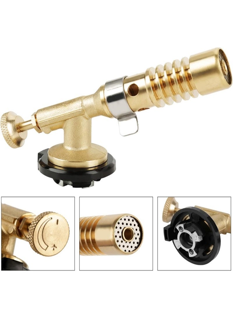 مسدس لهب احترافي محمول من النحاس الاصفر للمطبخ - والطبخ اليدوي واللحام والشواء والتخييم والمنزل - Image 2