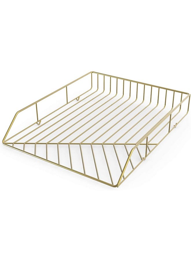 U Brands Metal Desk Organization Kit, Vena Collection, Cup, Sort And 2 Trays Included, Gold (3940U00-01)  - Image 4