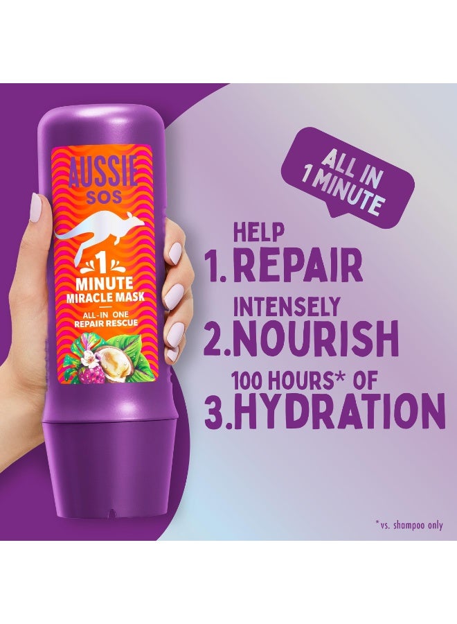 Aussie SOS 1 Minute Miracle Repair Rescue Mask 250ml - Image 4