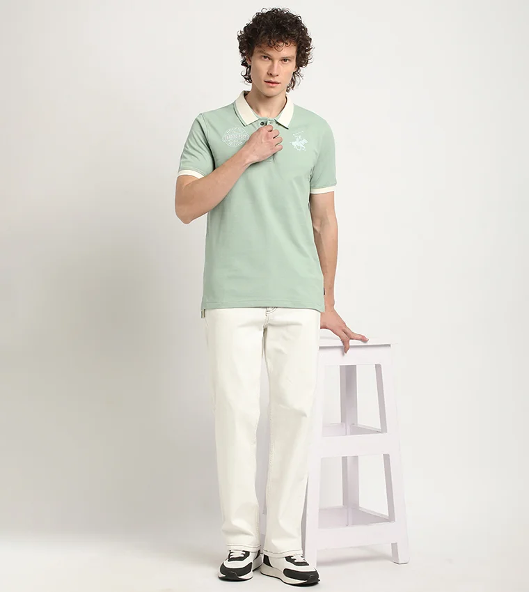 بيفرلي هيلز بولو كلوب تيشيرت بولو مطرز بشعار