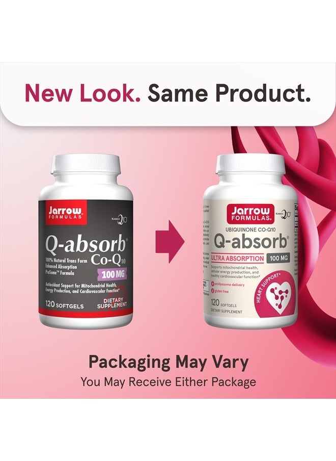 jarrow formulas Q-absorb Co-Q10 100 mg - 120 Softgels - Dietary Supplement - Antioxidant Support for Mitochondrial Energy Production & Cardiovascular Health - Up to 120 Servings  - Image 2