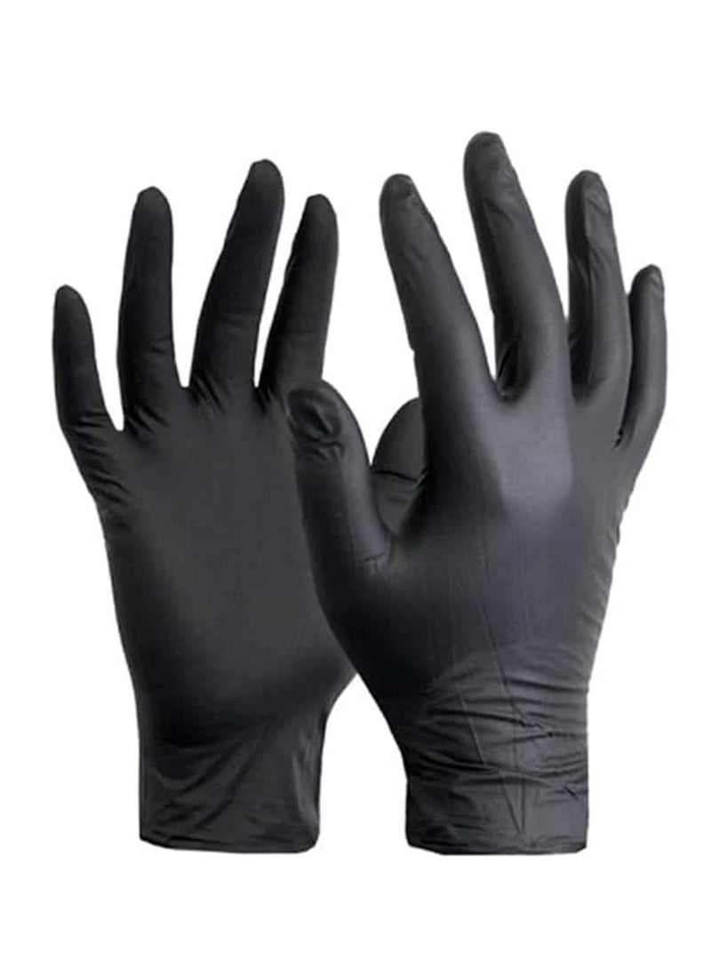 Generic 100-Piece Gloves Powder Free Black Medium - Image 1