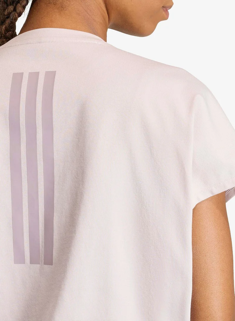 Adidas ICEPUR 3-Stripes Power Workout Cropped Boxy  T-Shirt for Women | Best Price UAE
