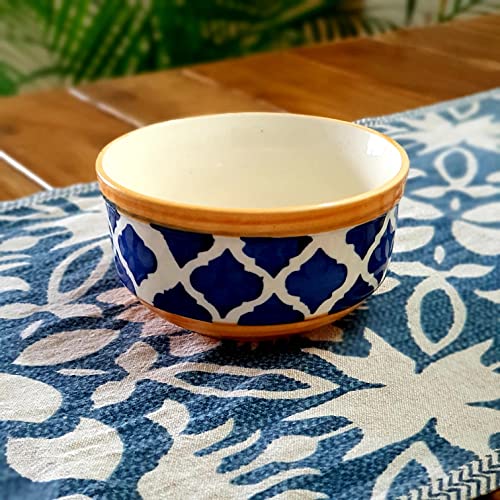 BACKKSPACE RETAIL Hand-Painted Ceramic Soup Bowls Set of 6 with Matching Spoon | Yellow Bowls, 300ml Each | Ideal for Serving Soup, Maggi, Dessert | Microwave and Dishwasher Safe - Image 4
