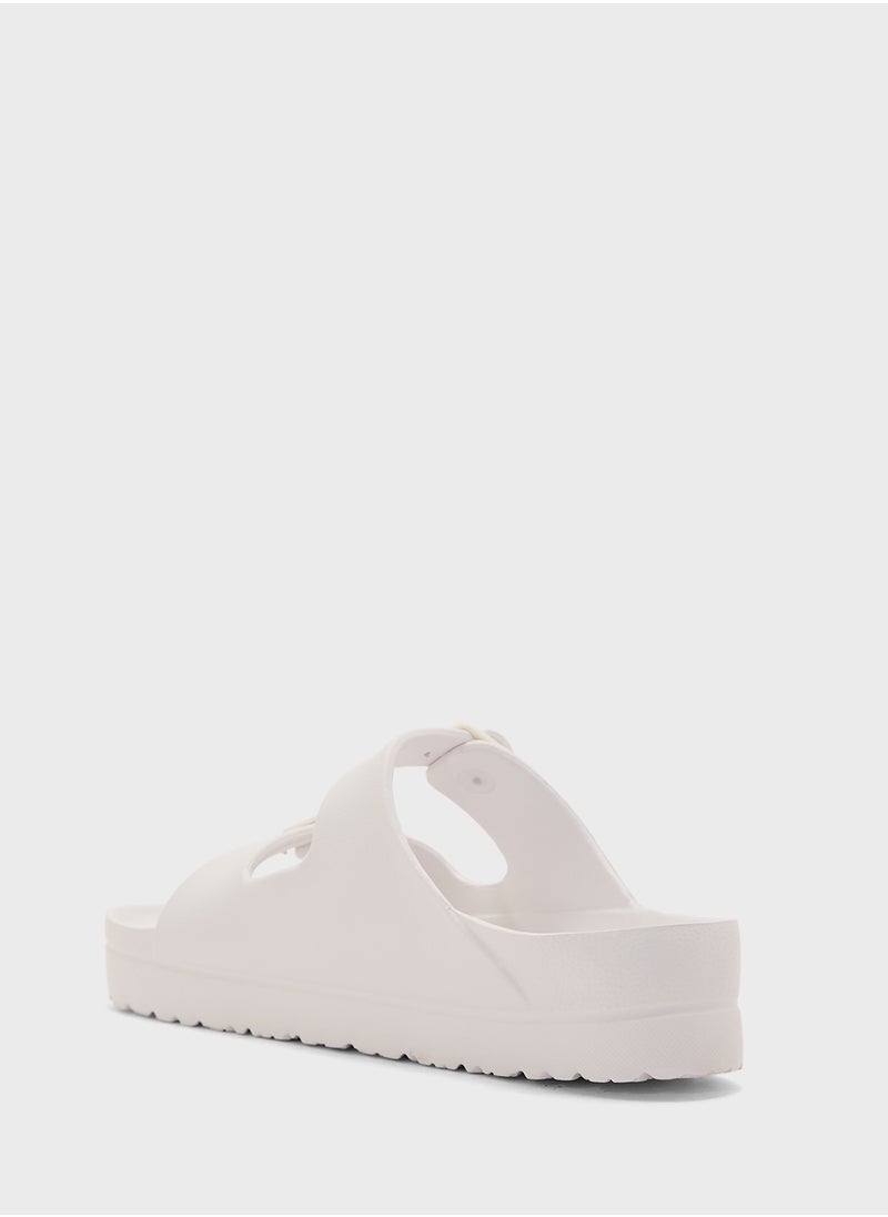 Truffle - Double Buckle Strap Sandal - Image 1