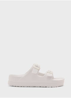 Truffle Double Buckle Strap Sandal  - Image 1