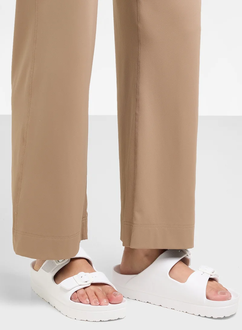 Truffle Double Buckle Strap Sandal