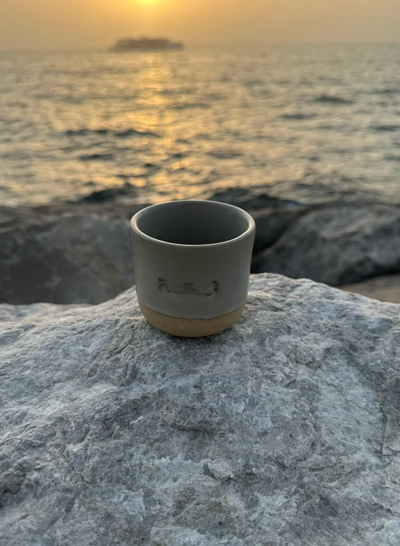 تحفة لوكس TohfaLuxe Trust Engraved Single Ceramic Cup - Grey