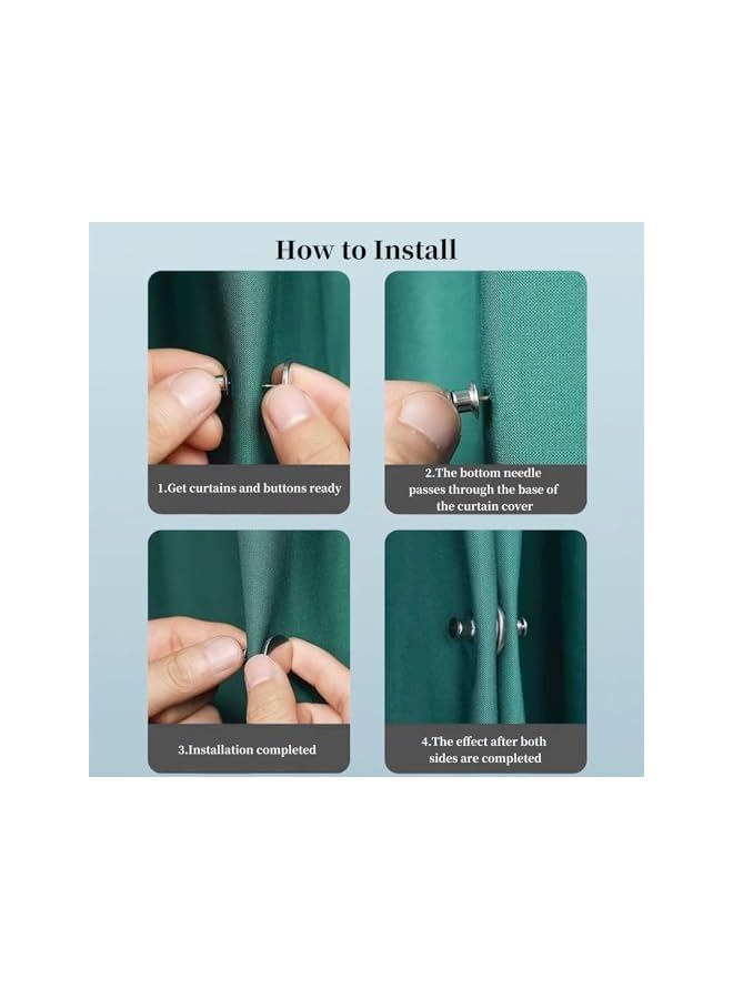 The Bros 20 Pairs Curtain Magnets Closure,Magnetic Curtain Clips,Curtain Magnetic Holdback Button,Magnetic Curtain Buckleto Prevent Light from Leaking & Curtains from Being Blown Around for Home Office  - Image 5
