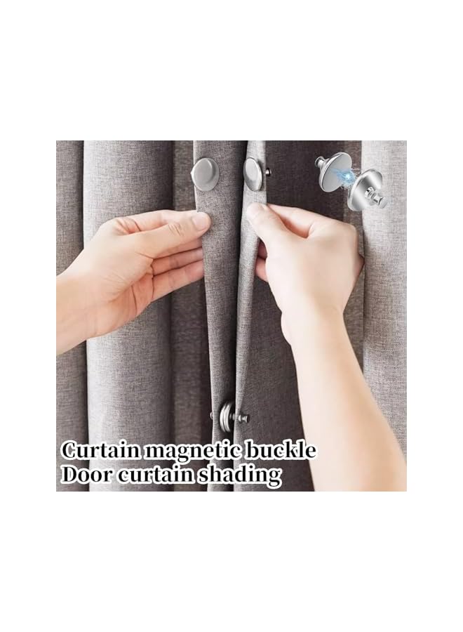 The Bros 20 Pairs Curtain Magnets Closure,Magnetic Curtain Clips,Curtain Magnetic Holdback Button,Magnetic Curtain Buckleto Prevent Light from Leaking & Curtains from Being Blown Around for Home Office  - Image 2