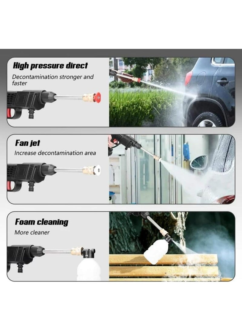 ELTRAZONE Dual 2 Battery Cordless Car High Pressure Washer Jet Water Wash Portable Cleaner Gun for Outdoor Cleaning, Garden Use, Home Tasks, and Vehicle Care with Portable Power Spray System - Image 4