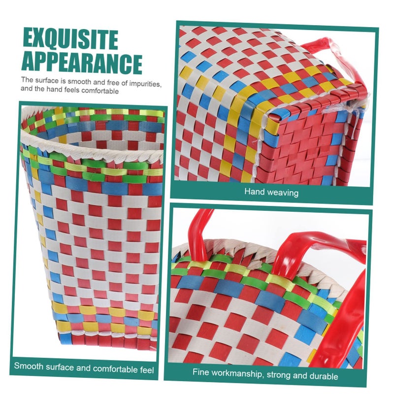 Ethnic Style Woven Storage Box Basket Toy Box For Kids Nursery Decor - Image 4