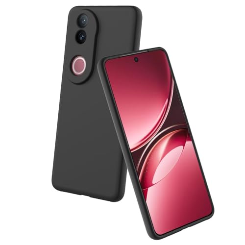 Casotec Back Cover for Vivo V50 5G / V50e 5G / T4R 5G | Full Camera Protection | Premium Liquid Silicon Case | Flexible Bumper Case for Vivo V50 5G / V50e 5G / T4R 5G / iQOO Z10R 5G (Black) - Image 1