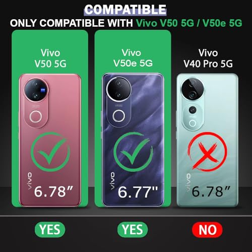 Casotec Back Cover for Vivo V50 5G / V50e 5G / T4R 5G | Full Camera Protection | Premium Liquid Silicon Case | Flexible Bumper Case for Vivo V50 5G / V50e 5G / T4R 5G / iQOO Z10R 5G (Black) - Image 2