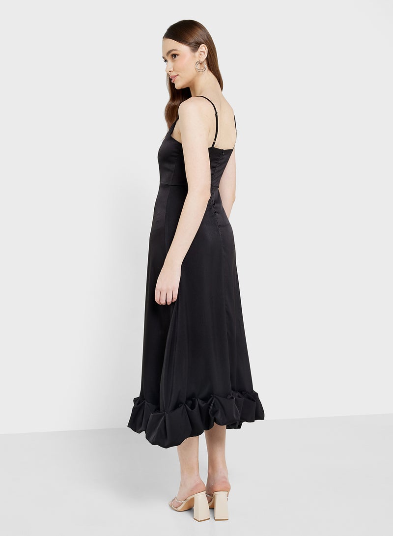 ELLA Ruffled Hem Midi Dress - Image 2