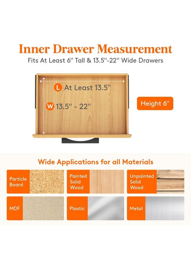 Lifewit 5 Pack Drawer Dividers Plastic 6" High, 13.5-22" Adjustable Drawer Organizers for Clothes, Expandable Dresser Separators in Bedroom/Bathroom/Kitchen/Fridge/Office Organization and Storage - Image 2